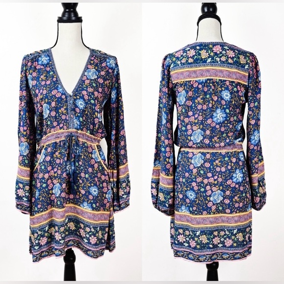 Spell Folktown Playdress, Size Large, Navy - Picture 5 of 12